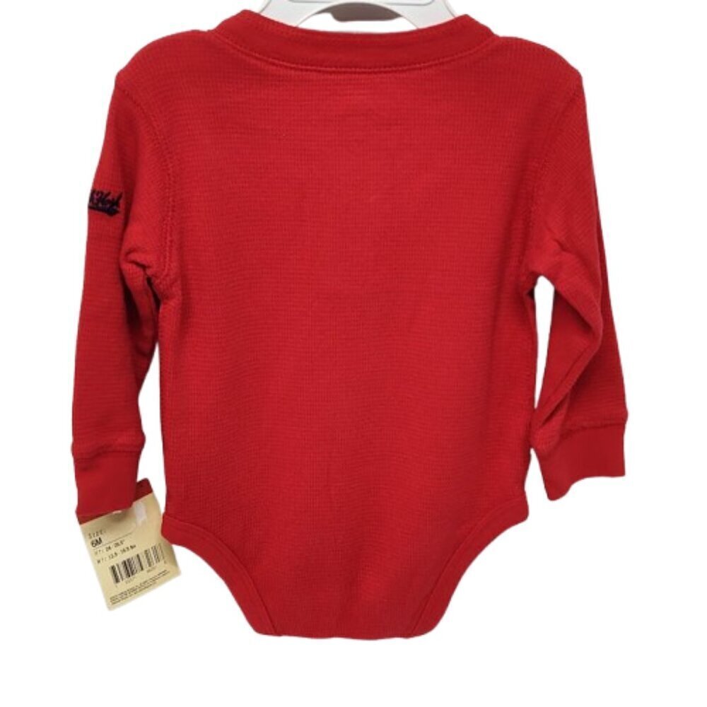Oshkosh 6 Month Boy's Snap Bottom Top 100% Cotton 2010 NWT Red - Picture 4 of 8